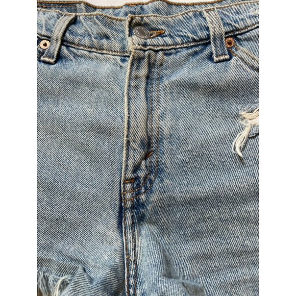 Vintage Levi's Denim Cut off Distressed High Waisted Shorts Size 7 - Picture 4 of 8